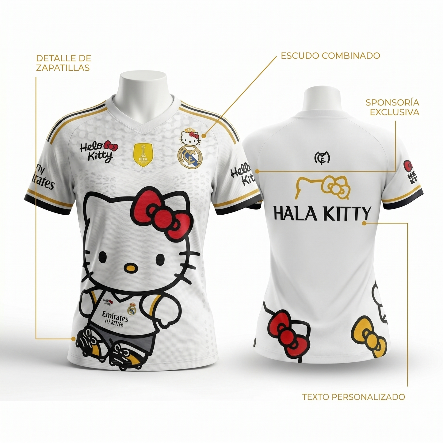 CAMISETA HELLO KITTY REAL MADRID